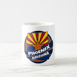 Phoenix Arizona-Fahne platzt Kaffee-Tasse Kaffeetasse