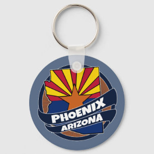 Phoenix Arizona-Fahne platzt Schlüsselanhänger