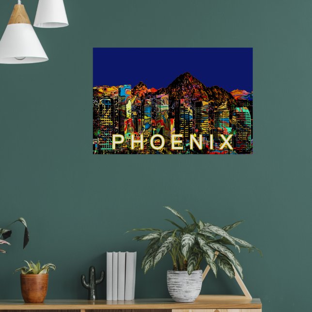 Phoenix, Arizona in Graffiti Poster (Wohnzimmer 1)