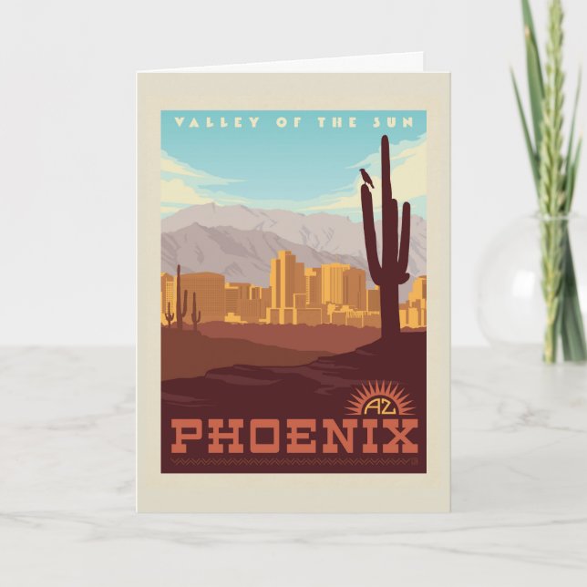 Phoenix, Arizona Karte (Vorderseite)