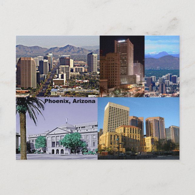 Phoenix Arizona Montage Postkarte (Vorderseite)