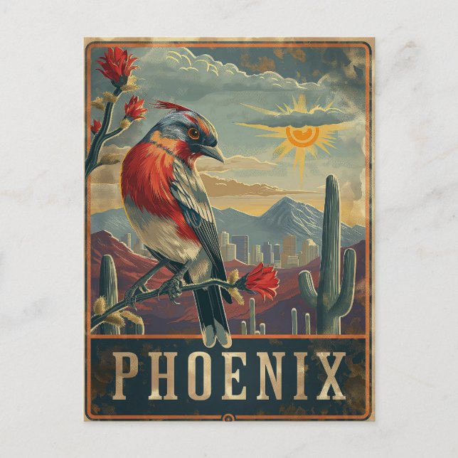 Phoenix, Arizona Postkarte (Vorderseite)