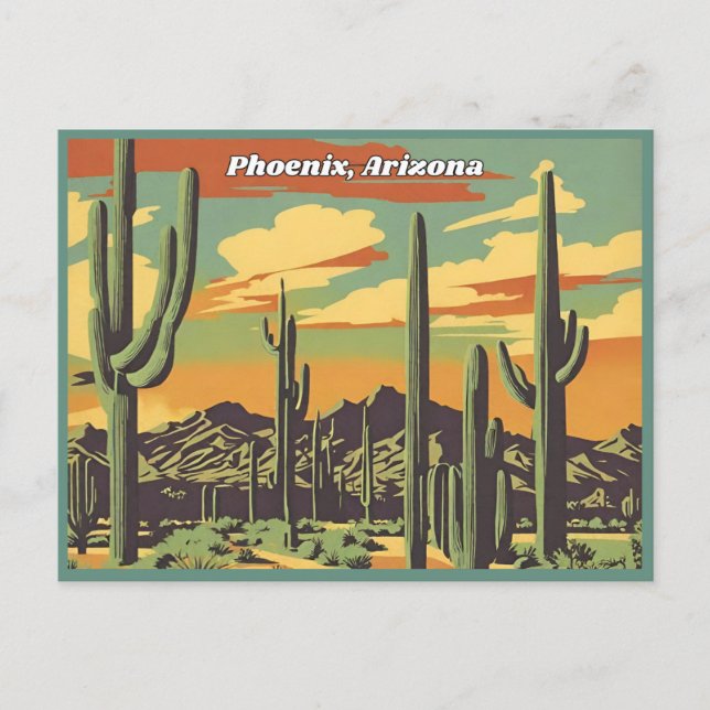 Phoenix, Arizona Postkarte (Vorderseite)