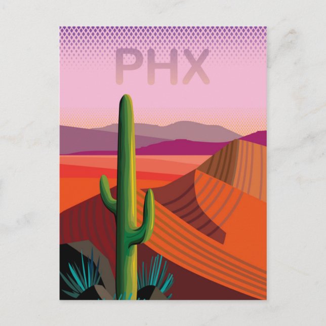 Phoenix Arizona | Reiseplakat Postkarte (Vorderseite)