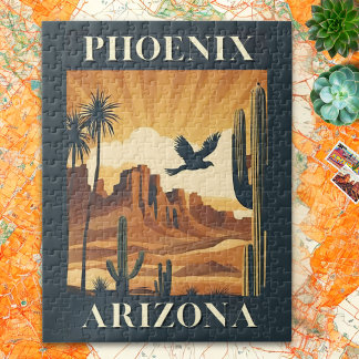 Phoenix Arizona Retro-Reiseplakat