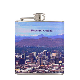 Phoenix Arizona Skyline am Tag Flachmann