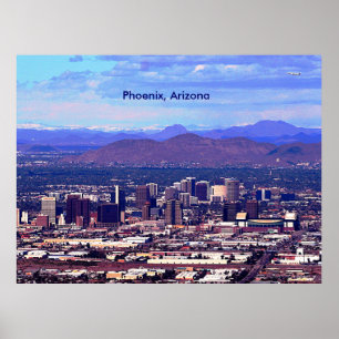 Phoenix Arizona Skyline am Tag Poster