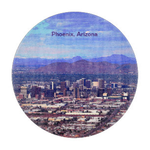 Phoenix Arizona Skyline am Tag Schneidebrett