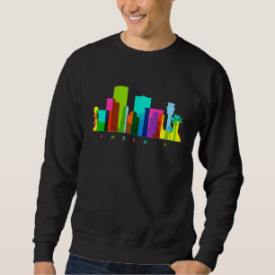 Phoenix Arizona Skyline Colorful American Cityscap Sweatshirt