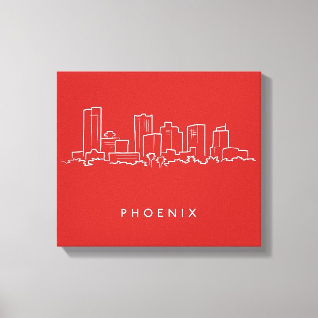 Phoenix Arizona Skyline Leinwanddruck (Vorderseite)