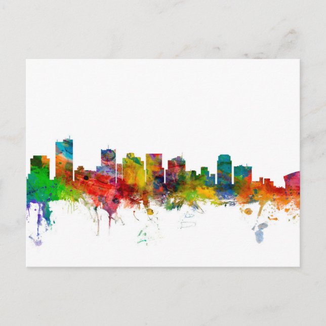 Phoenix Arizona Skyline Postkarte (Vorderseite)