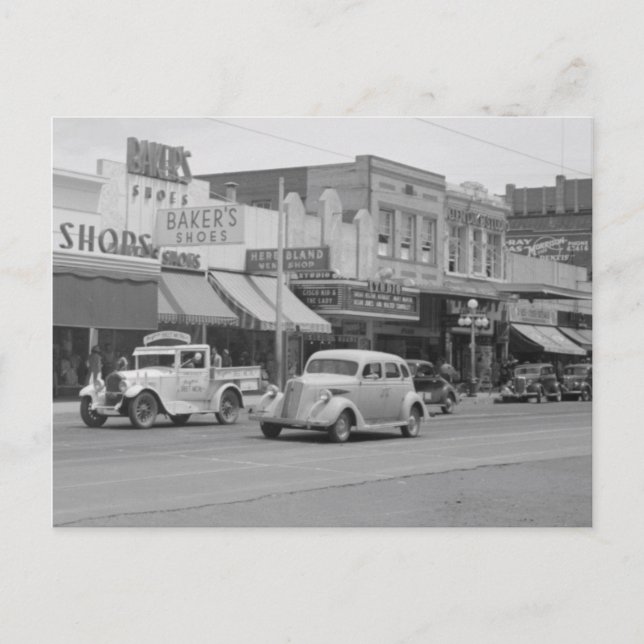 Phoenix, Arizona, Street Scene 1940 Postkarte (Vorderseite)