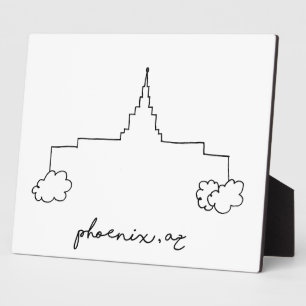 Phoenix arizona Tempel einfache moderne Skizze Fotoplatte