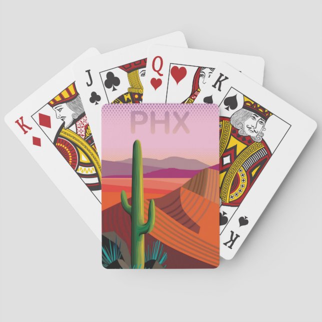 Phoenix Arizona | Travel Poster Spielkarten (Rückseite)