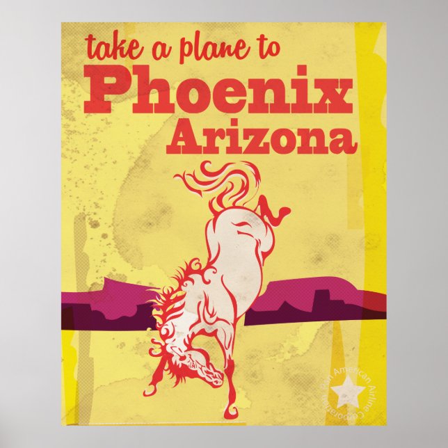Phoenix, Arizona USA Poster Vintage voyage (Devant)