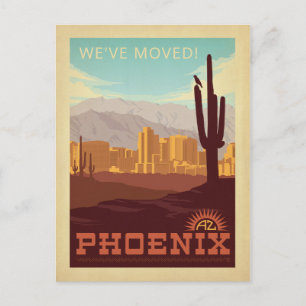 Phoenix, Arizona   Wir haben uns bewegt Einladungspostkarte