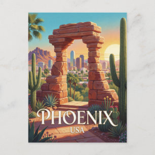 Phoenix Arizona Wüstenhimmel Reise Postkarte