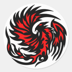 Phoenix-Aufkleber Runder Aufkleber