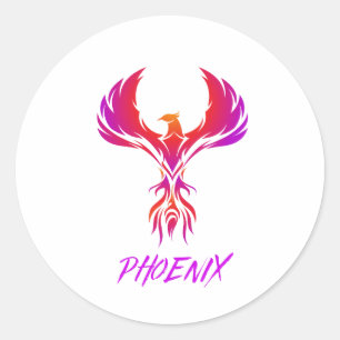 Phoenix-Aufkleber Runder Aufkleber