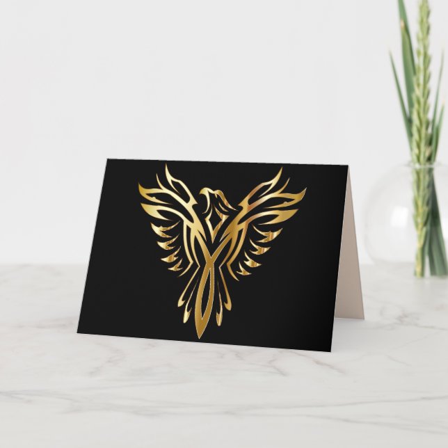 Phoenix aufsteigende Grußkarte Karte (Vorderseite)