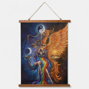 Phoenix-Balance-Spiritual-Wandteppich Wandteppich Mit Holzrahmen
