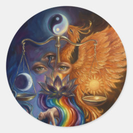 Phoenix Balance Yin Yang Aufkleber