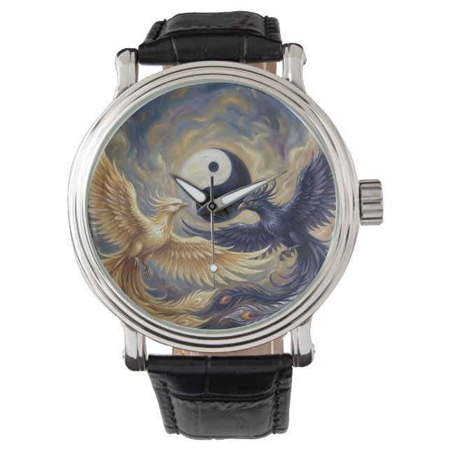 Phoenix Balance Yin Yang Uhren (Vorderseite)