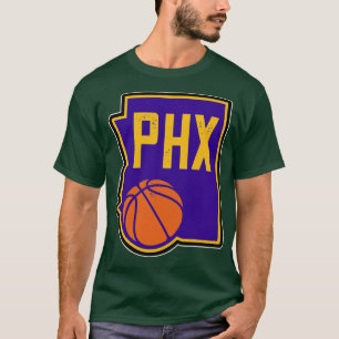 Phoenix Basketball Staat Kontur T-Shirt