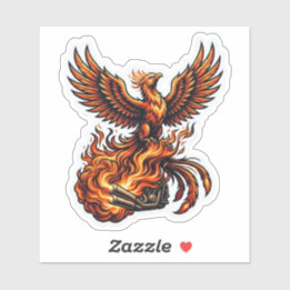 Phoenix Biker Aufkleber — Motorrad Flammen Aufkleb