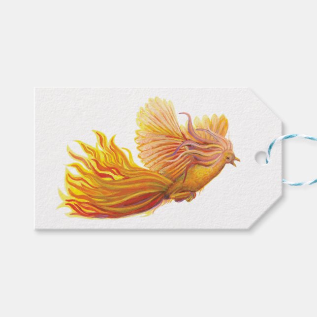 Phoenix Bird Geschenkanhänger (Vorderseite (Horizontal))