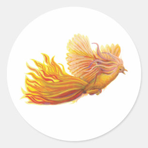 Phoenix Bird Runder Aufkleber