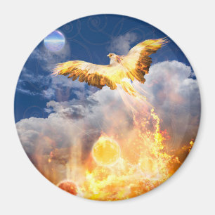Phoenix Bird "STEIGEN ÜBER IHREN TROUBLES" Magnet