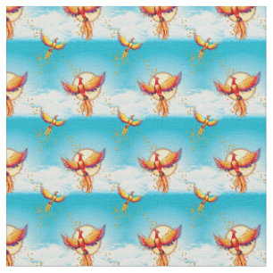 Phoenix Bird steigt kleine Printwerbung Stoff