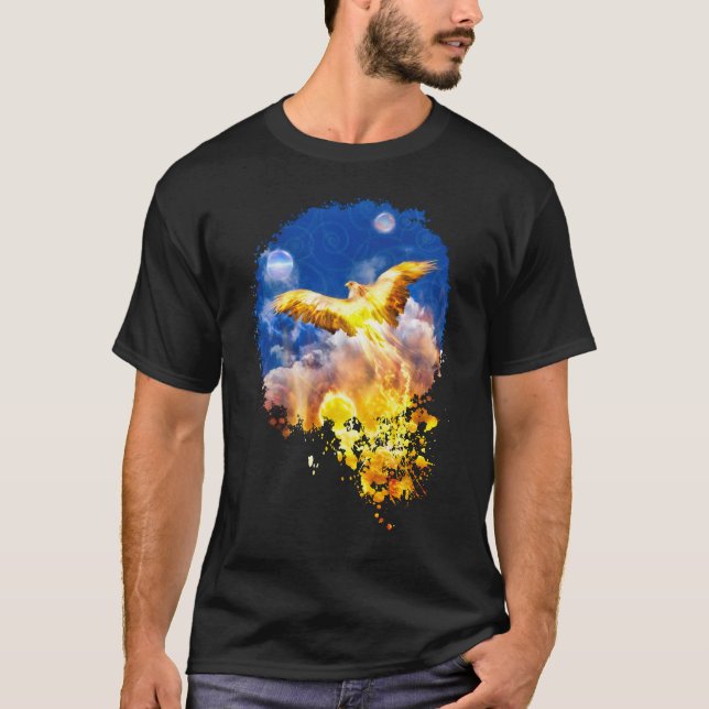 Phoenix Bird STEIGT ÜBER DEINEM TROUBLES Sweatshir T-Shirt (Vorderseite)