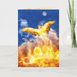 Phoenix Bird STEIGT ÜBER IHRER TROUBLES-Karte Karte