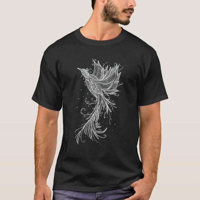 Phoenix Bird Tattoo T-Shirt (Vorderseite)