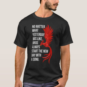 Phoenix Bird Watching Inspiration Zitat Polygone T-Shirt