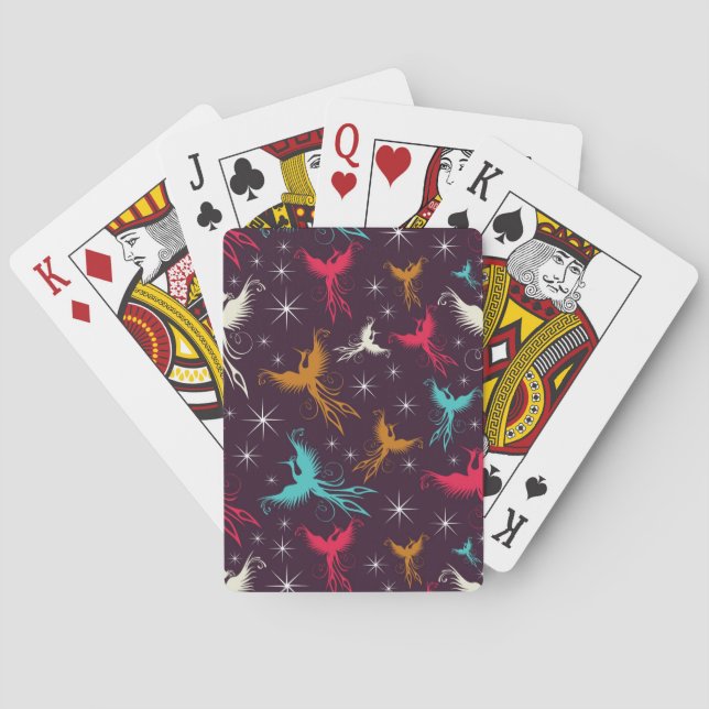 Phoenix Birds Abbildung Muster Spielkarten (Rückseite)