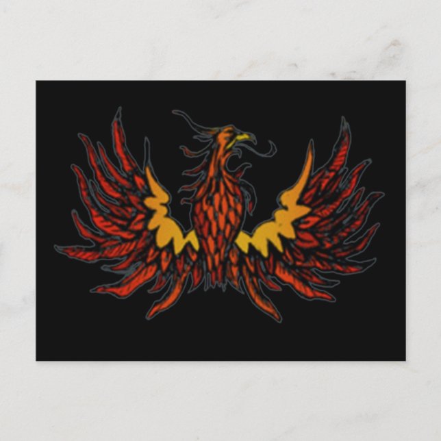 Phoenix Black Postkarte (Vorderseite)
