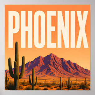 Phoenix Camelback Mountain Wüste Poster
