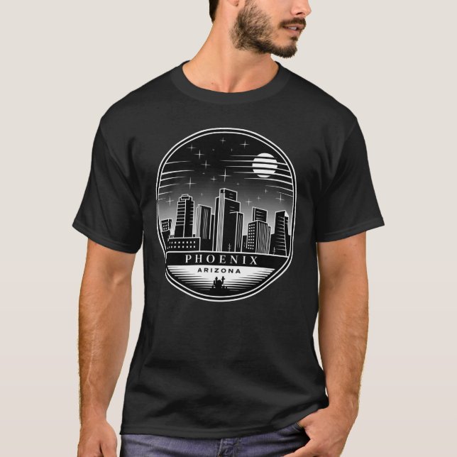 Phoenix City Arizona USA Minimalistisch T-Shirt (Vorderseite)