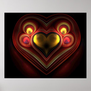 Phoenix Coeur Fractage Affiches