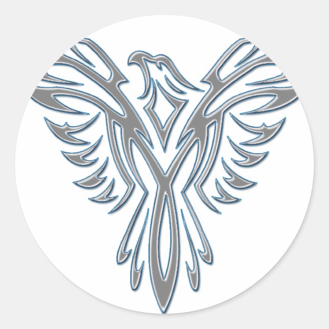 Phoenix D Runder Aufkleber (Vorderseite)