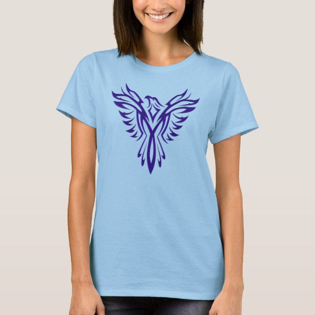 Phoenix, das in Lila steigt T-Shirt (Vorderseite)
