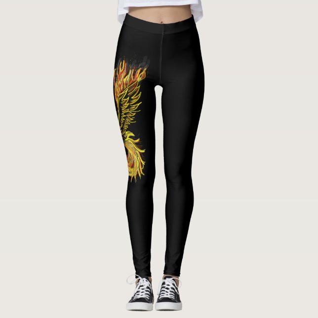 Phoenix, das von den Flammen steigt Leggings (Vorderseite)