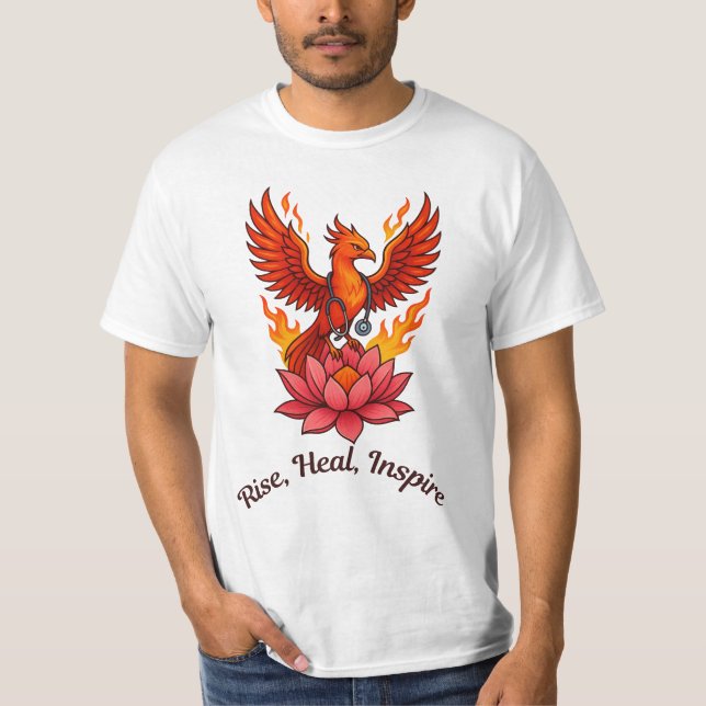 Phoenix Doctor Healing Lotus - Anstieg, Heilung, I T-Shirt (Vorderseite)