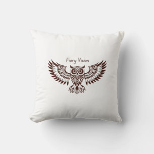 Phoenix-Eule – Feurige Vision Kissen