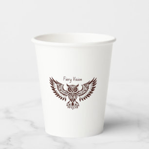 Phoenix-Eule – Feurige Vision Pappbecher