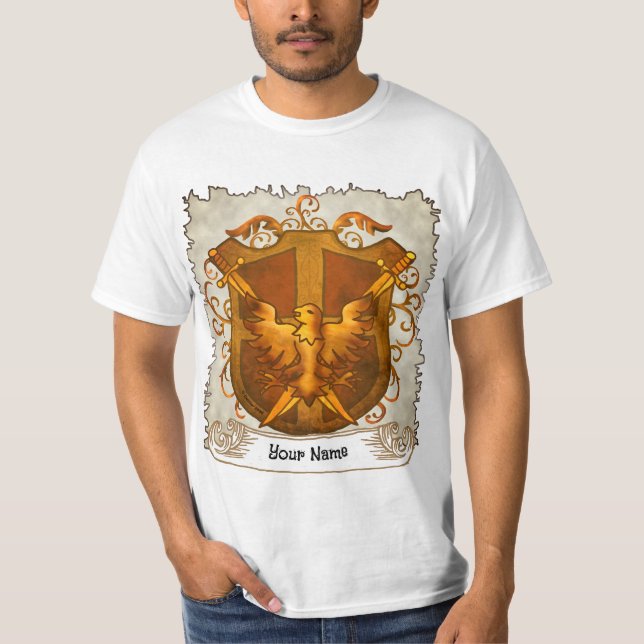 Phoenix-Familienwappen-Nachname T-Shirt (Vorderseite)