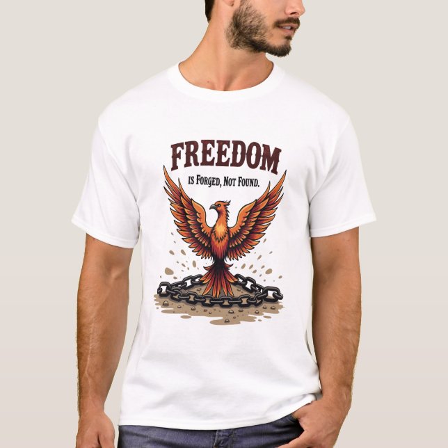 Phoenix Feather & Broken Chain - Schmiedefreiheit  T-Shirt (Vorderseite)